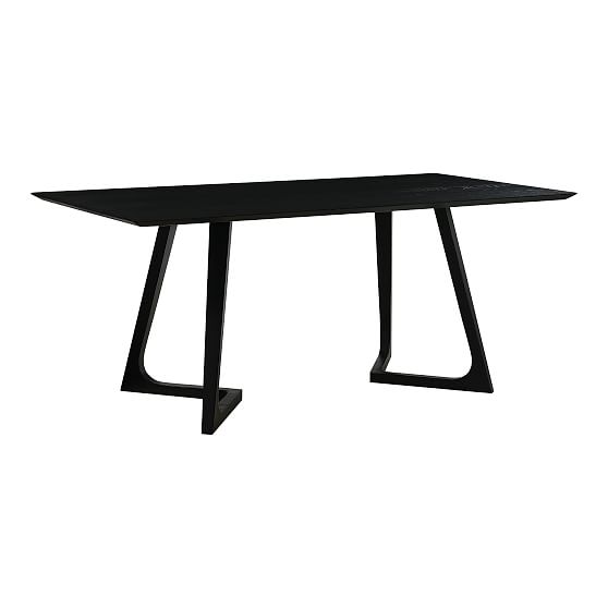 Online Designer Combined Living/Dining Sculptural Ash Wood Legs Dining Table, Rectangular, Black Ash