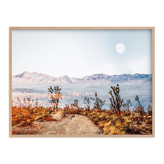 Online Designer Bathroom Desert Super Moon, Natural Wood Frame, 30