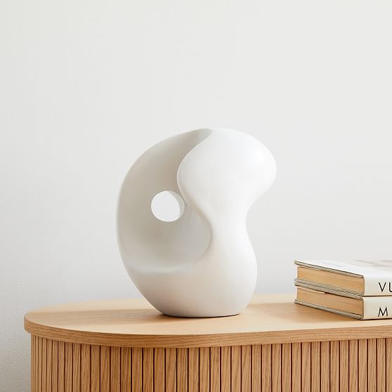 Online Designer Combined Living/Dining Alba Ceramic Sculptural Objects, Object, White, Ceramic, Medium