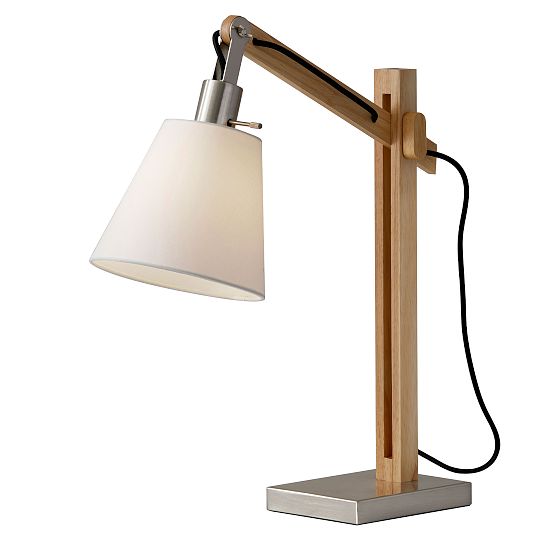 Online Designer Bedroom Walden Table Lamp, Natural Rubber Wood