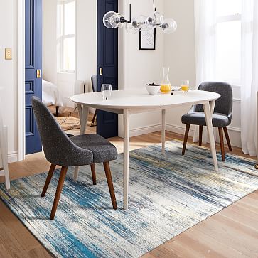 west elm - July 2017 - Verve Rug, 8x10, Blue Teal