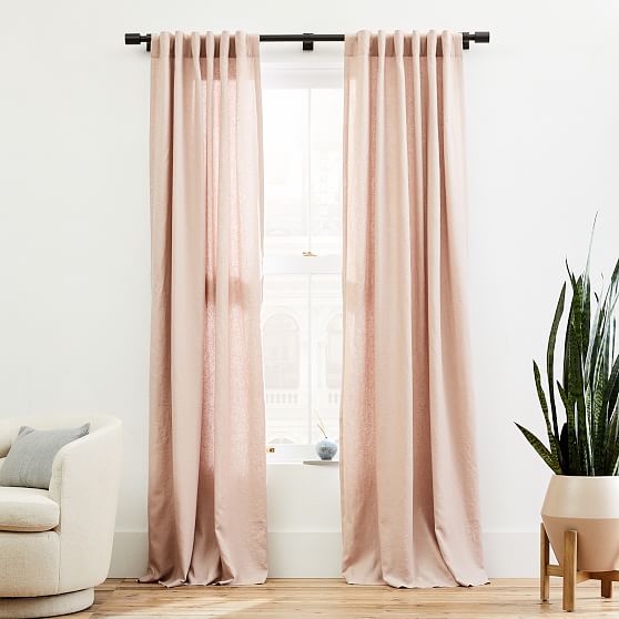 Online Designer Home/Small Office European Linen Curtain, Adobe Rose, 48