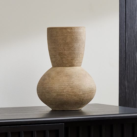 Online Designer Bedroom Shape Studies Vases, Vase, Sand, Ceramic, Medium Bottle