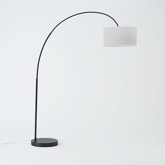 Online Designer Other Overarching Floor Lamp Floor Lamp Antique Bronze White Linen (79