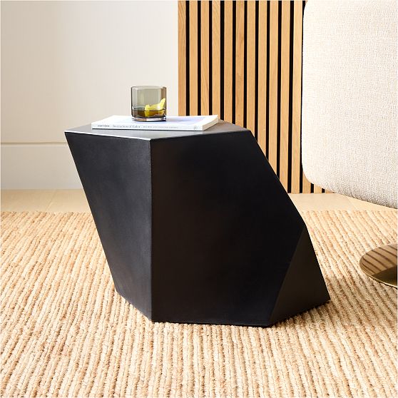 Online Designer Bedroom Scutoid Side Table 1- Black