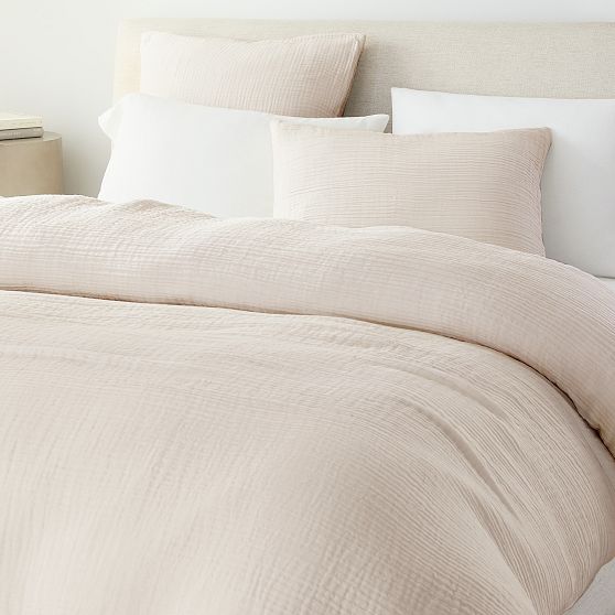 Online Designer Bedroom Bliss Gauze Cotton Duvet F/Q S/2 Standard Sham Sand Melange