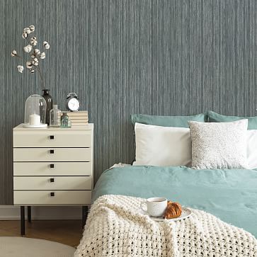 Online Designer Other Tempaper Peel & Stick Grasscloth Wall Paper, Chambray