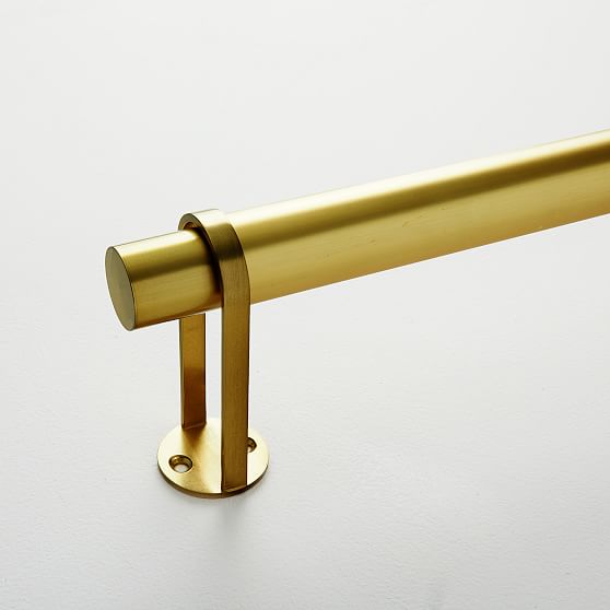Online Designer Kitchen Simple Metal Rod, Antique Brass, 108