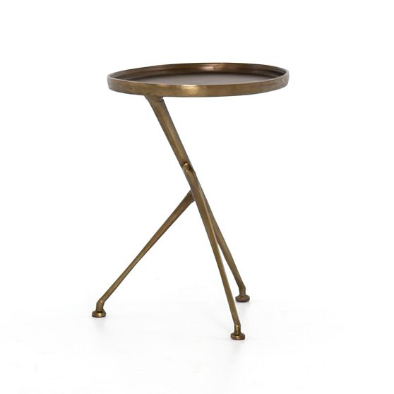 Online Designer Combined Living/Dining Herkimer Drink Table, Raw Antique Brass