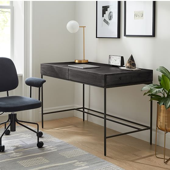 We Industrial Standard Storage Desk, Black