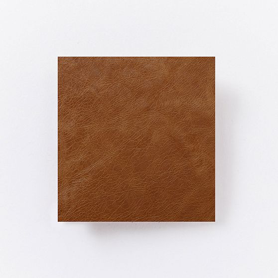 Novak Banquette Plain, No Tufting 1 Seater, Leather, Statesville Caramel with Black Leg