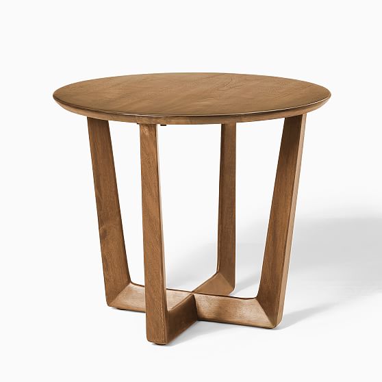 West Elm Stowe Cool Walnut Round Side Table