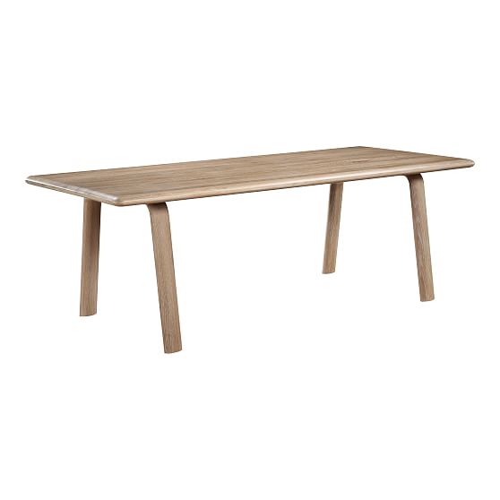Simple 88" Rectangle Dining Table, White Oak