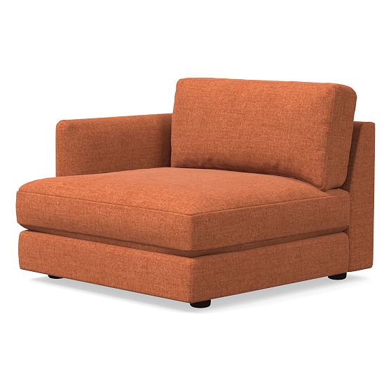 Haven LA Chair, Trillium, Distressed Velvet, Burnt Umber, Concealed Supports