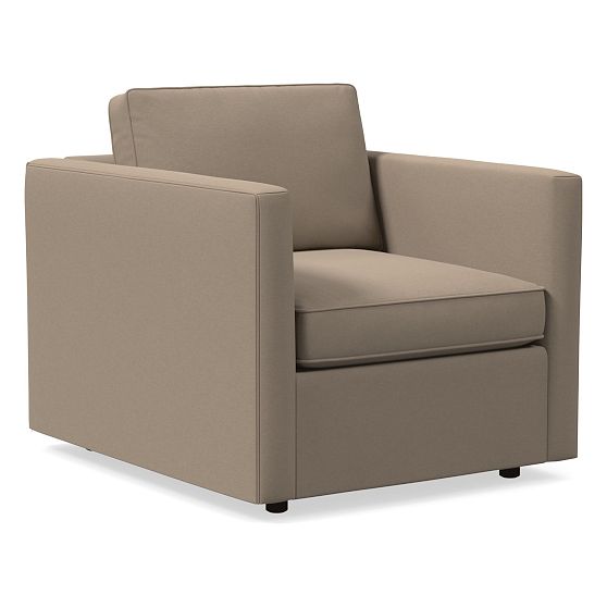 PACK: Harris Fitted Slipcover Chair, Poly, Performance Velvet, Clay, Concealed Support