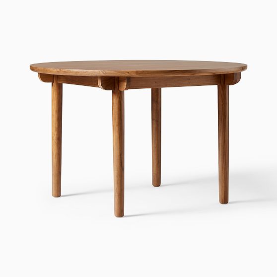 Keira Round Dining Table, 48" ,Cool Walnut