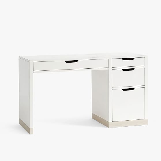 Rhys Desk, Weathered White/Simply White, WE Kids