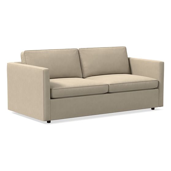Harris 76" Multi-Seat Sofa, Standard Depth, Deluxe Velvet, Sand