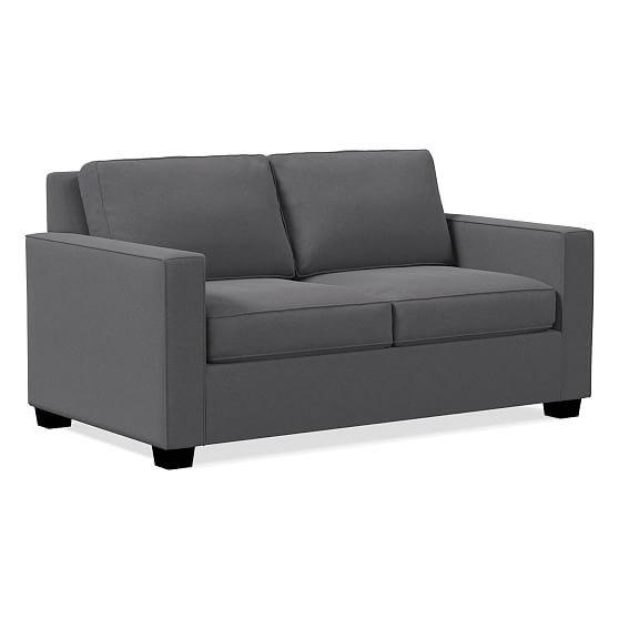 Henry 66" Multi Seat Sofa, Performance Velvet, Pewter, Chocolate