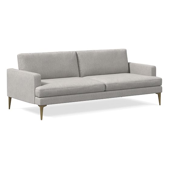 Andes 84" Futon, Performance Coastal Linen, Storm Gray, BB