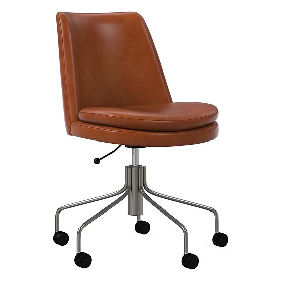 We Finley Office Chair Gunmetal Office Chair Saddle Leather Saddle Nut