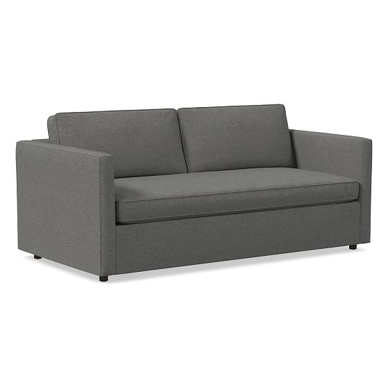 Harris 74" Sleeper Sofa, Performance Chenille Tweed, Pewter