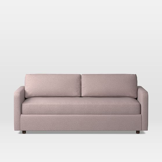 Clara 80" Futon, Distressed Velvet, Mauve