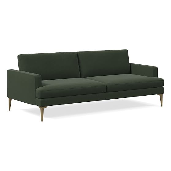 Andes 84" Futon, Performance Velvet, Evergreen, BB
