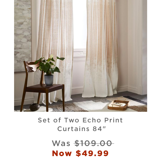 West Elm Echo Print Curtain