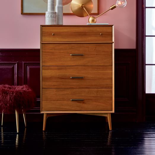 Mid-Century 4-Drawer Dresser - Acorn | west elm