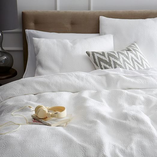 Organic Matelasse Duvet Cover west elm