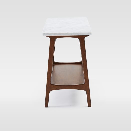 Reeve MidCentury Side Table Marble west elm