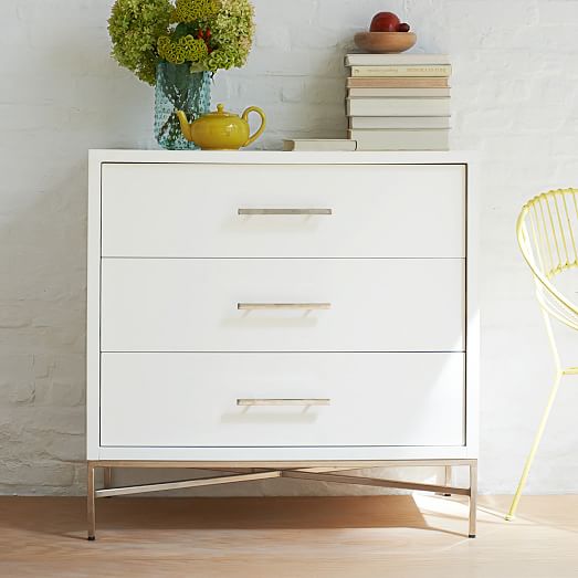 City Storage 3Drawer Dresser White west elm
