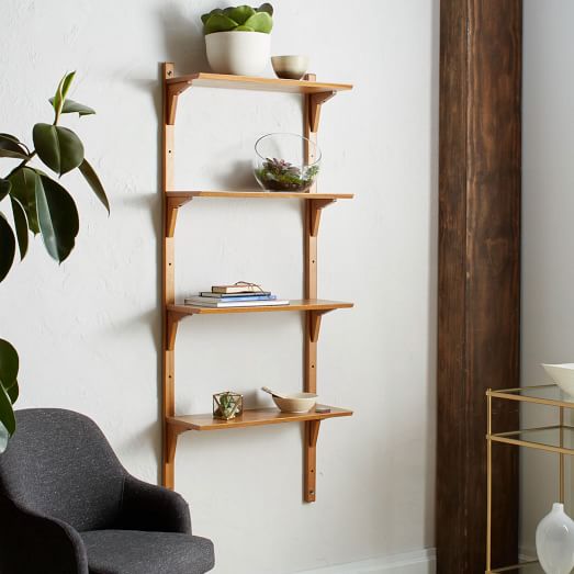 MidCentury Wall Shelving Set west elm