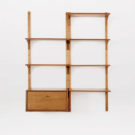 MidCentury Wall Shelving Set west elm