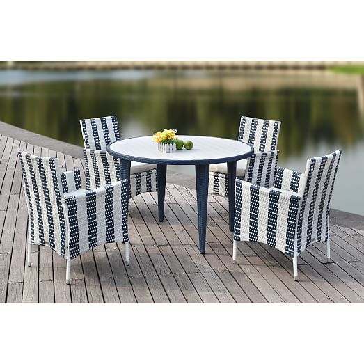 AllWeather Woven 5Piece Dining Set west elm
