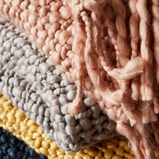 Solid Basketweave Throw west elm