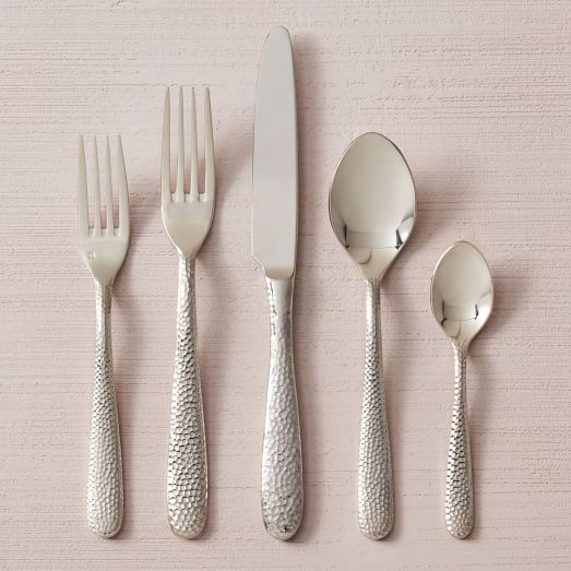 Hammered Silver Flatware Set west elm