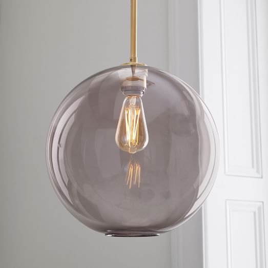Sculptural Glass Globe Pendant Large west elm