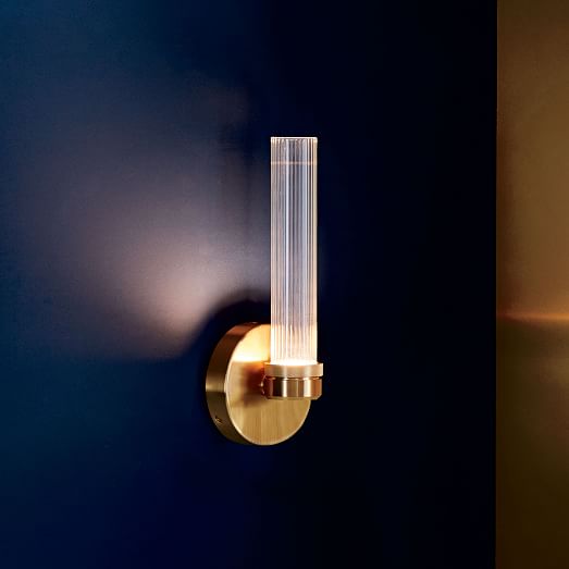 Fluted Cylinder LED Sconce west elm