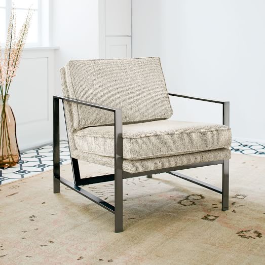 Metal Frame Chair Dove Gray + Gravel west elm