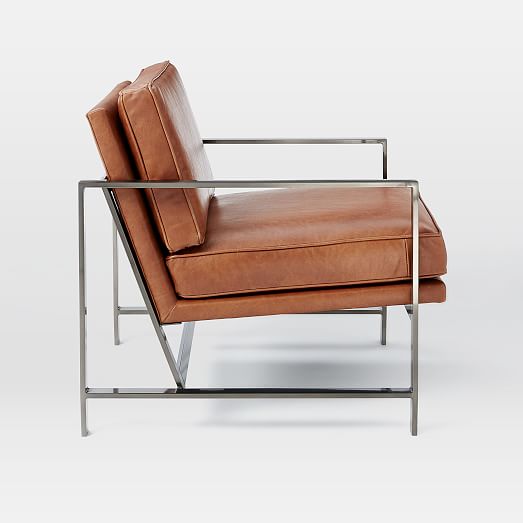 Metal Frame Leather Chair west elm