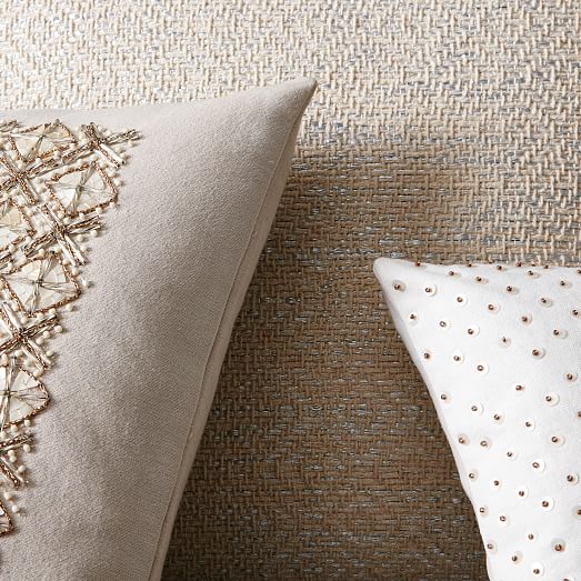 Woven Metallic Pillow Cover west elm