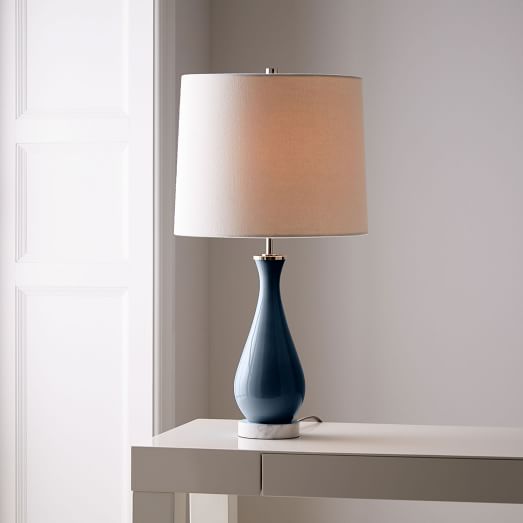 west elm + Rejuvenation Colored Glass Table Lamp Medium west elm