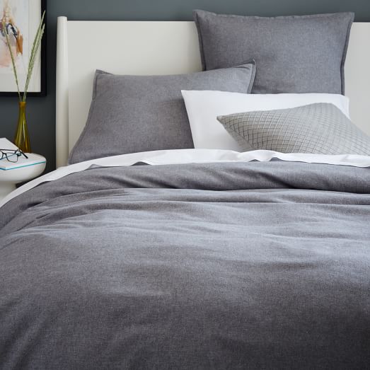 Flannel Duvet Cover + Shams west elm