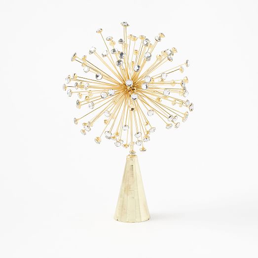 Metal Burst Tree Topper Gold west elm