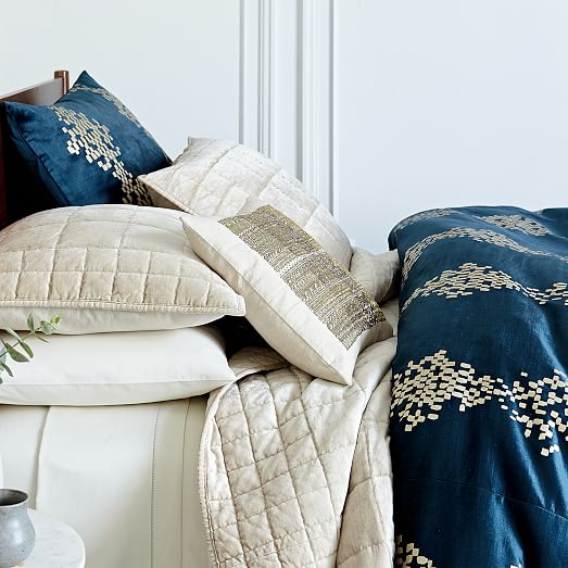 Luster Velvet Trellis Duvet Cover + Shams west elm