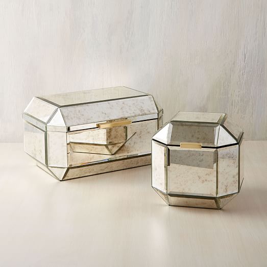 Faceted Mirror Boxes west elm