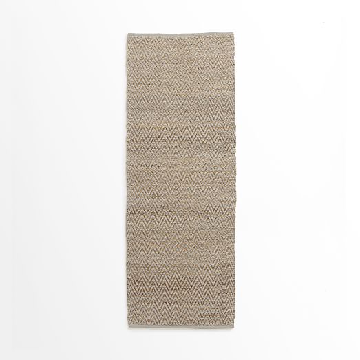 Jute Chenille Herringbone Rug Natural/Platinum west elm