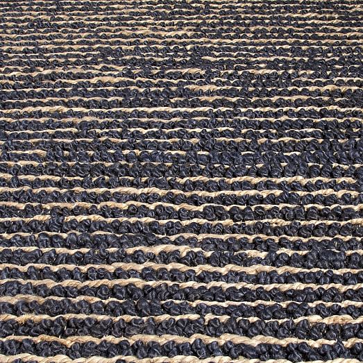 Loop Hemp Outdoor Rug Natural/Midnight west elm